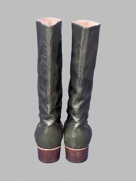 Сапоги зеленые, женские