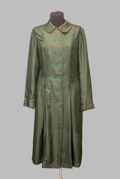 Платье-халат оливковый