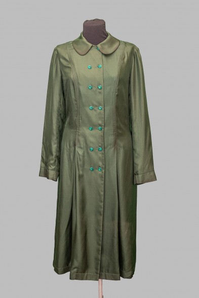 Платье-халат оливковый