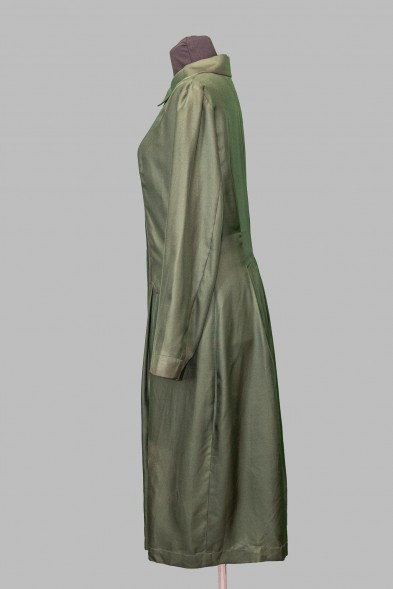 Платье-халат оливковый