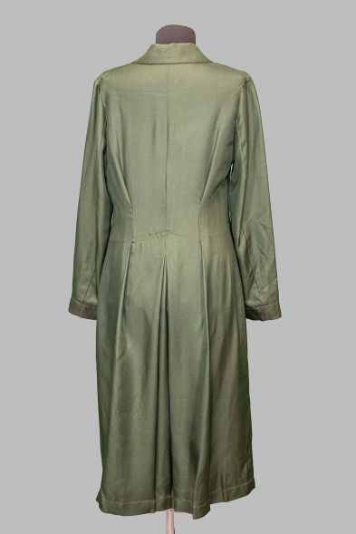Платье-халат оливковый