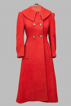 Пальто терракотовое