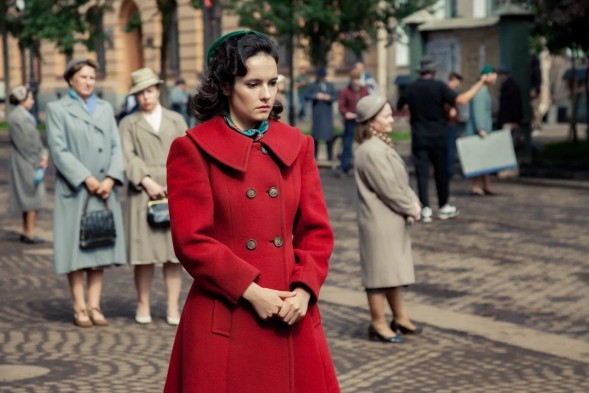 Пальто терракотовое