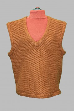 Вязаный жилет золотисто-коричневый