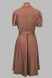 Платье коричневое с отложным воротником