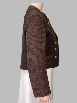 Жакет коричневый винтажный