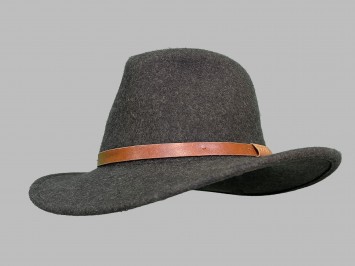 Шляпа фетровая темно-серая																														