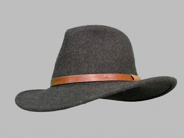 Шляпа фетровая темно-серая																														