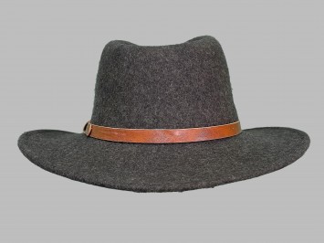 Шляпа фетровая темно-серая																														