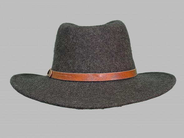 Шляпа фетровая темно-серая																														