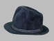 Шляпа бархатистая темно - синяя																														