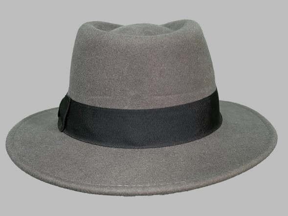 Шляпа фетровая серая																														