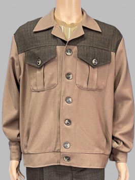 Куртка коричневая "Москвичка", на пуговицах